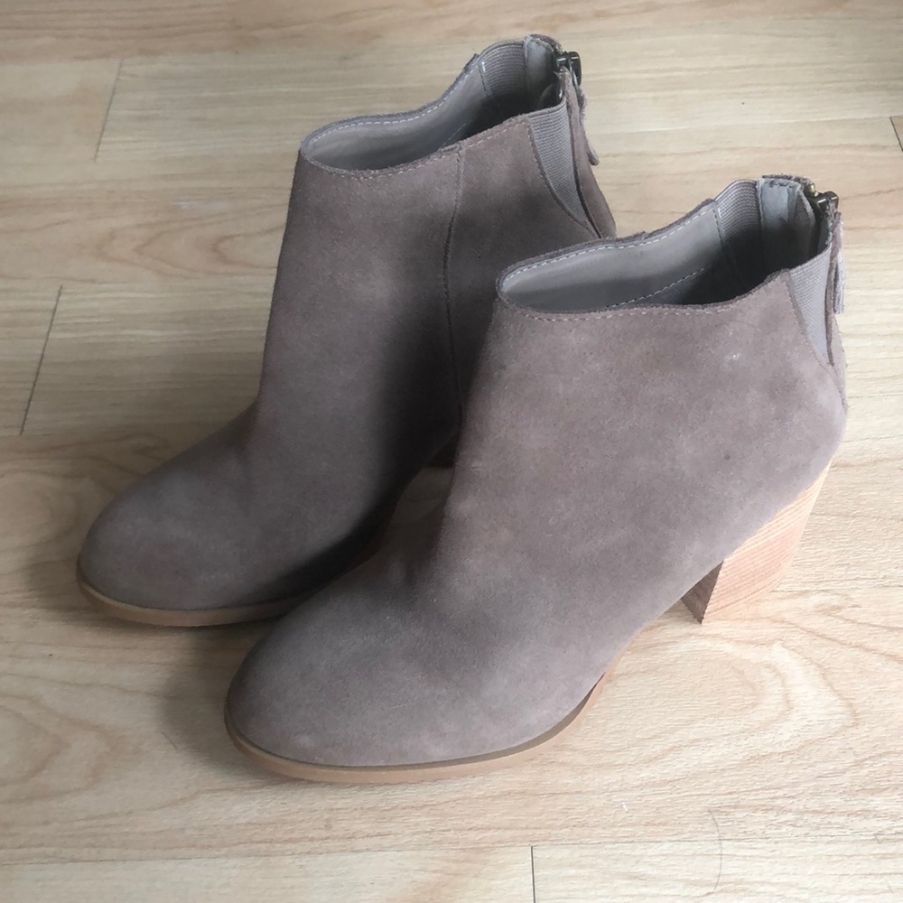 Urban Outfitters taupe booties! Worn once! Size 8